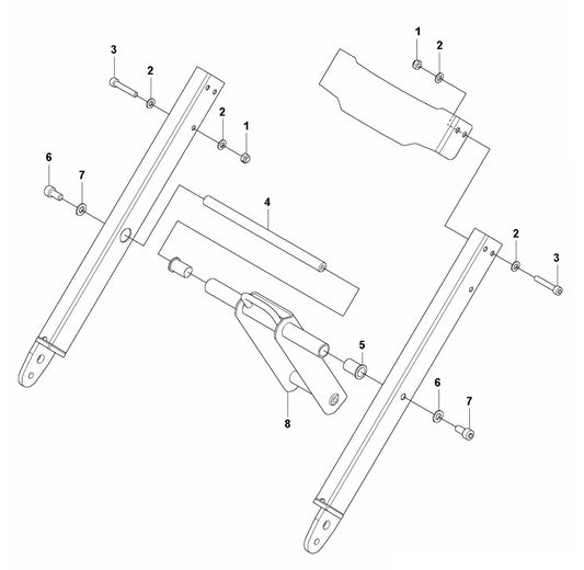 PG 280 S v.1 Lower Frame Assembly Parts by Husqvarna