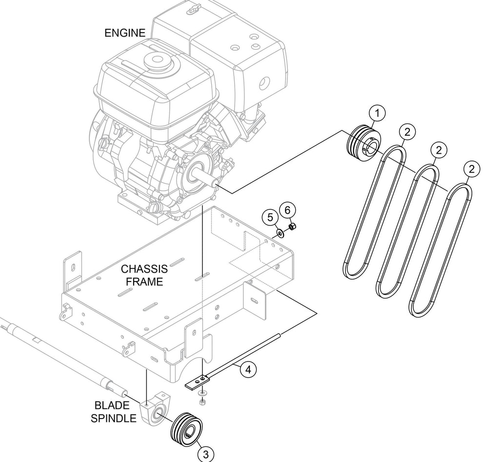 SP118 Belt And Tensioning Assembly Parts