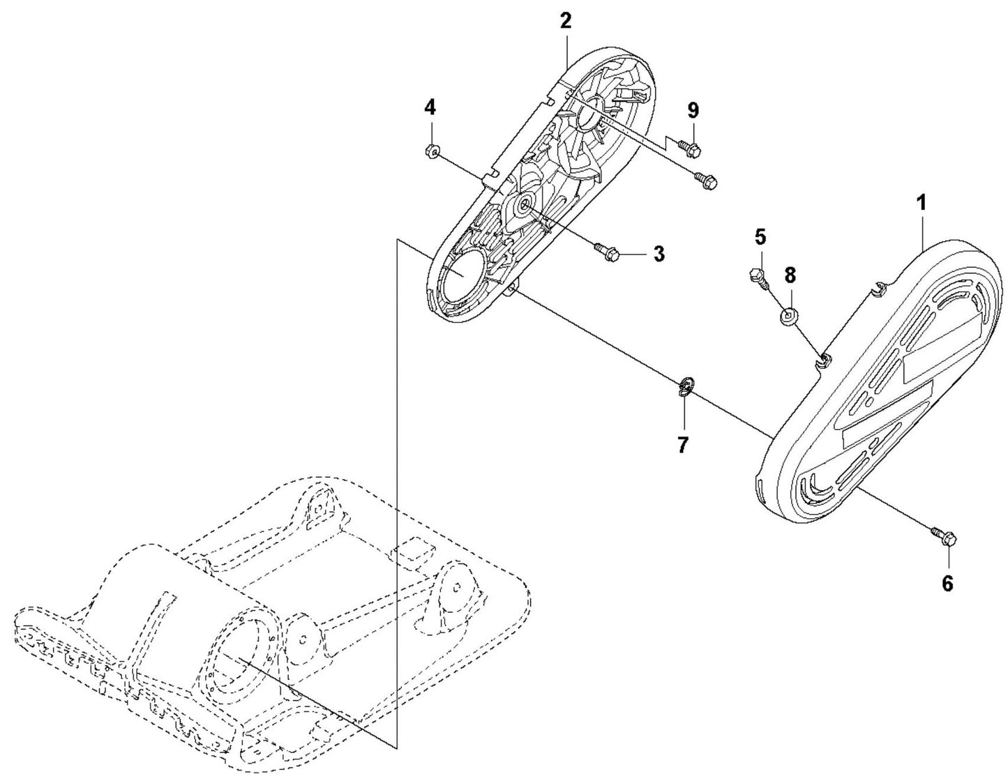Belt Guard Assembly Parts For LF80 LAT By Husqvarna