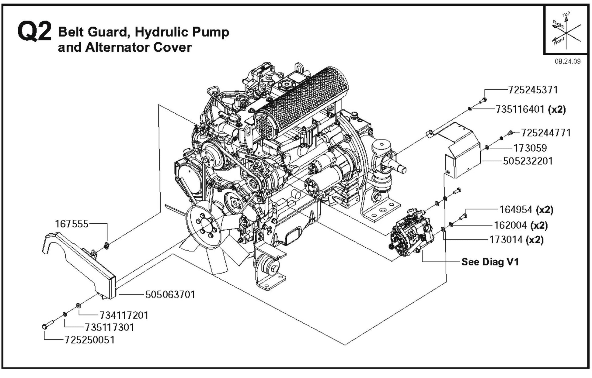 Belt Guard, Hydraulic Pump and Alternator Cover Parts For FS6800 D By Husqvarna