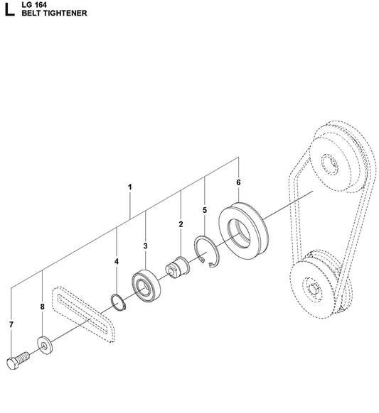 Belt Tightener Parts For LG 164 Petrol By Husqvarna