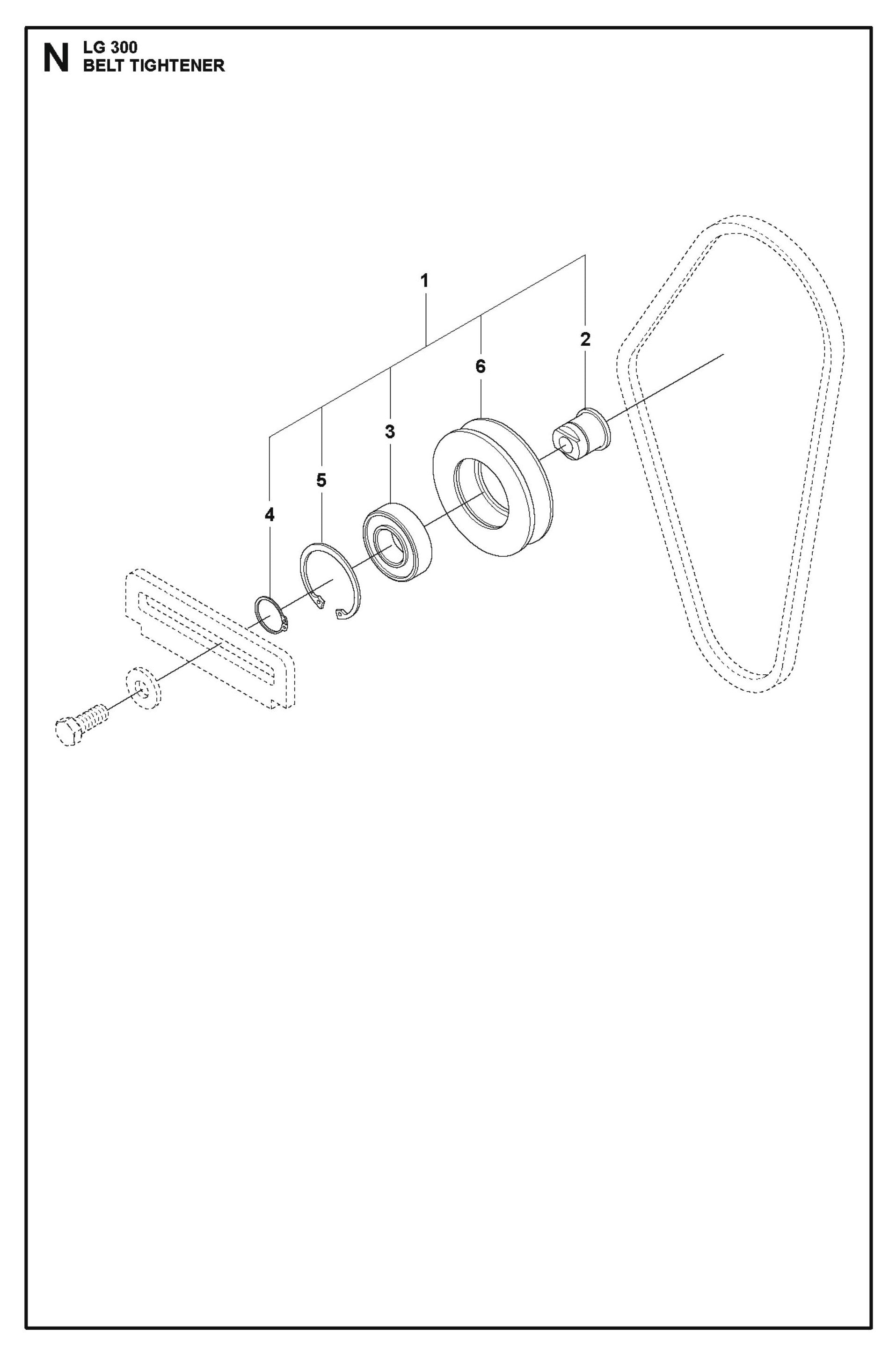 Belt Tightener Parts For LG 300 Diesel By Husqvarna