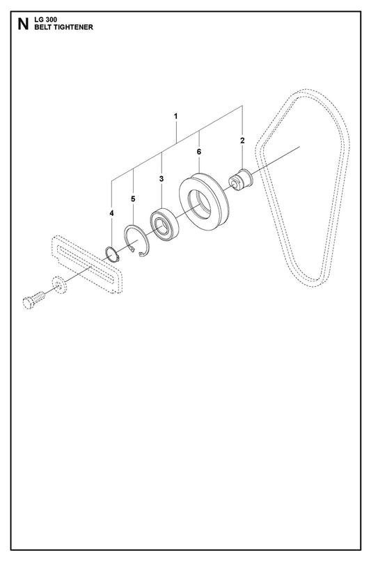 Belt Tightener Parts For LG 300 Diesel By Husqvarna