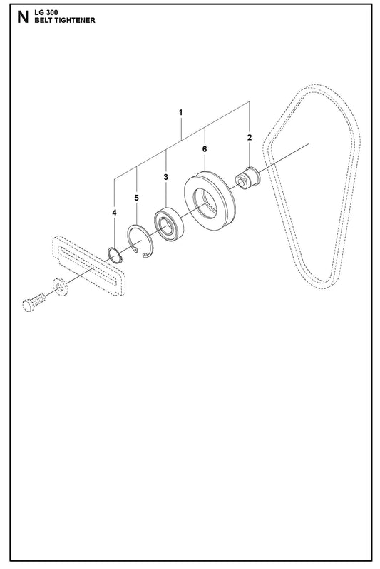Belt Tightener Parts For LG 300 Petrol By Husqvarna