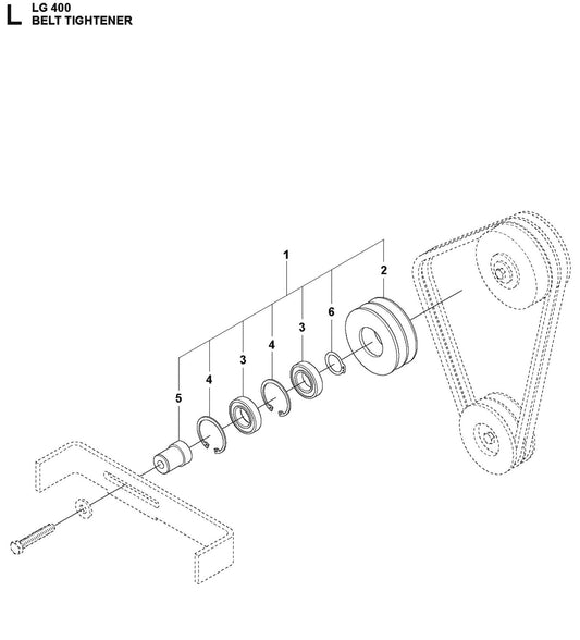 Belt Tightener Parts For LG 400 Diesel By Husqvarna