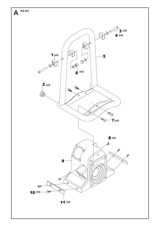 Housing Assembly Parts For WS 463 By Husqvarna