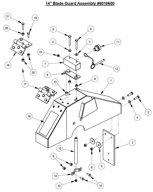 CC3535 14&quot; Blade Guard Assembly