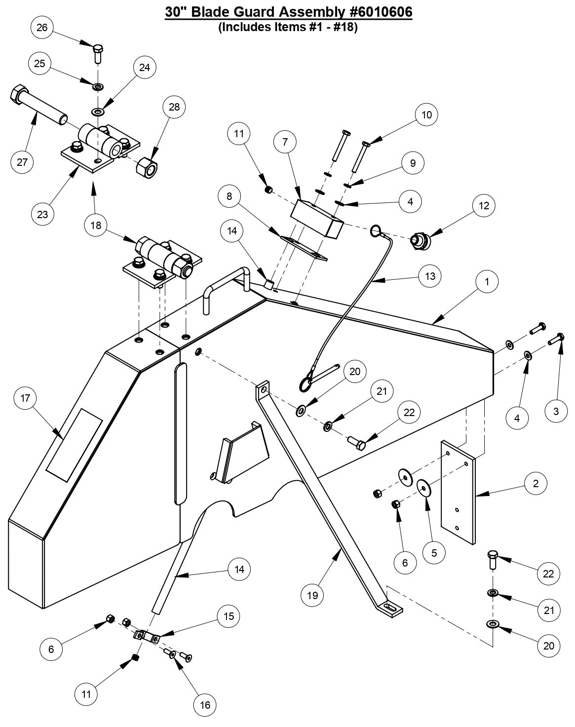 CC3535 30&quot; Blade Guard Assembly