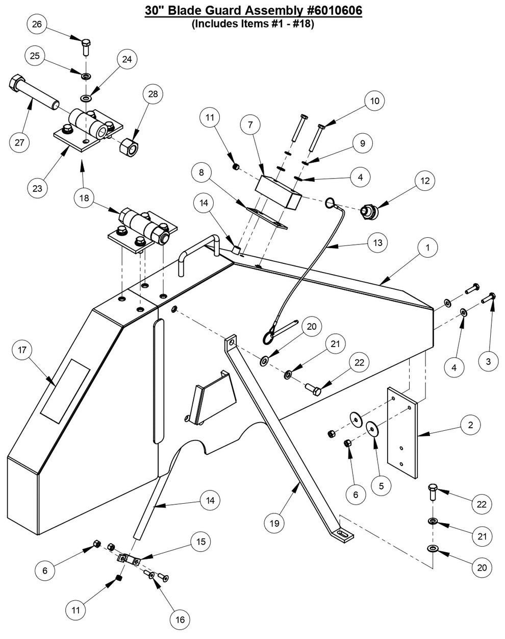 CC3535 30" Blade Guard Assembly
