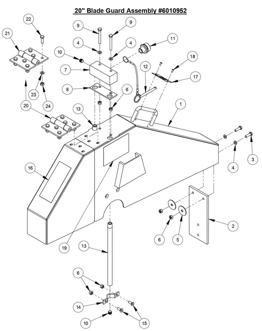 CC3538 JK 20&quot; Blade Guard Assembly