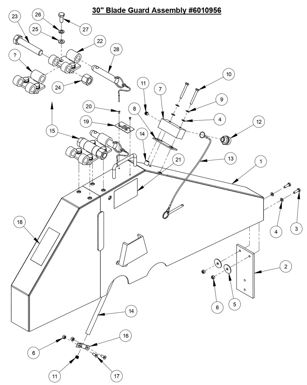 CC3500J 30" Blade Guard Assembly