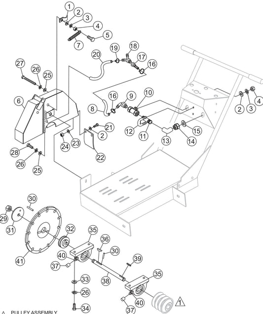 Blade Assembly And Water System Assembly Parts For Sp1 Street Pro Series By Multiquip