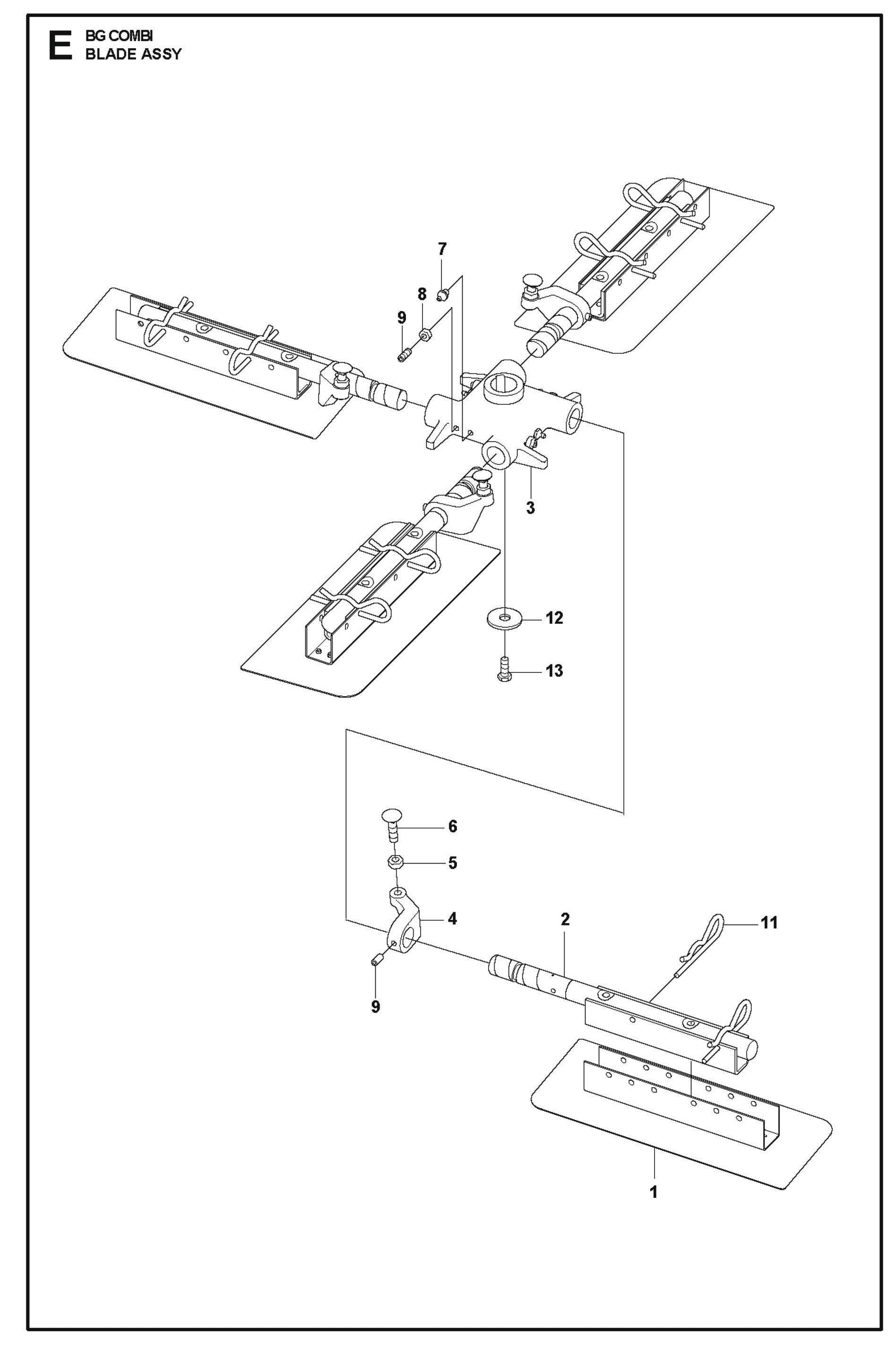 Blade Assembly Parts For BG Combi By Husqvarna