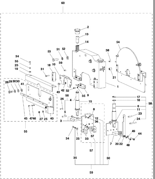Blade Block Assembly Parts for Soff Cut 2500 Saw by Husqvarna