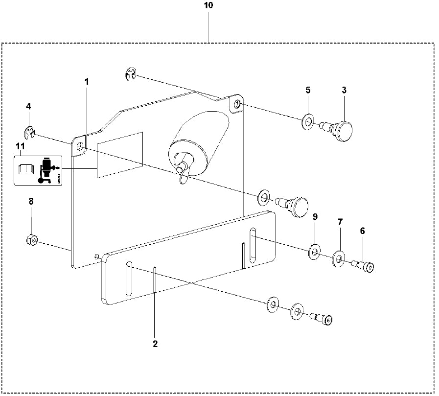 Blade Block Cover Assembly Parts for Soff Cut 150 Saw by Husqvarna