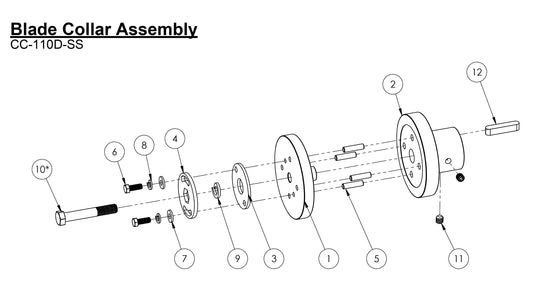 CC-110D-SS Blade Collar Assembly Parts