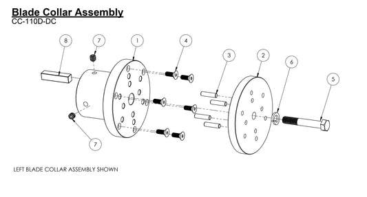 CC-110D-DC Blade Collar Assembly  Parts