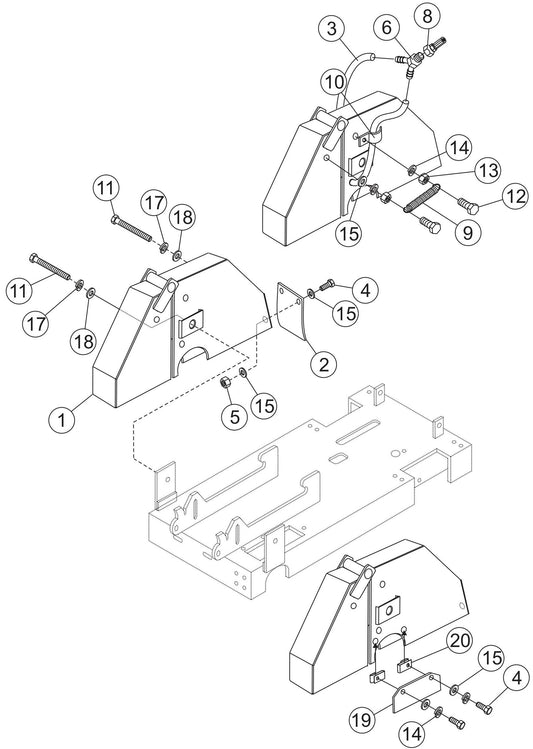 Blade Guard Assembly Parts For SP2 CE13H20 SCE13H20 SCE20H20  By Multiquip