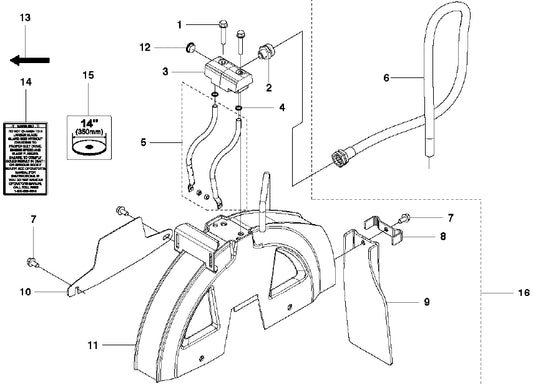FS5000 Blade Guard 14&quot; Assembly Parts by Husqvarna