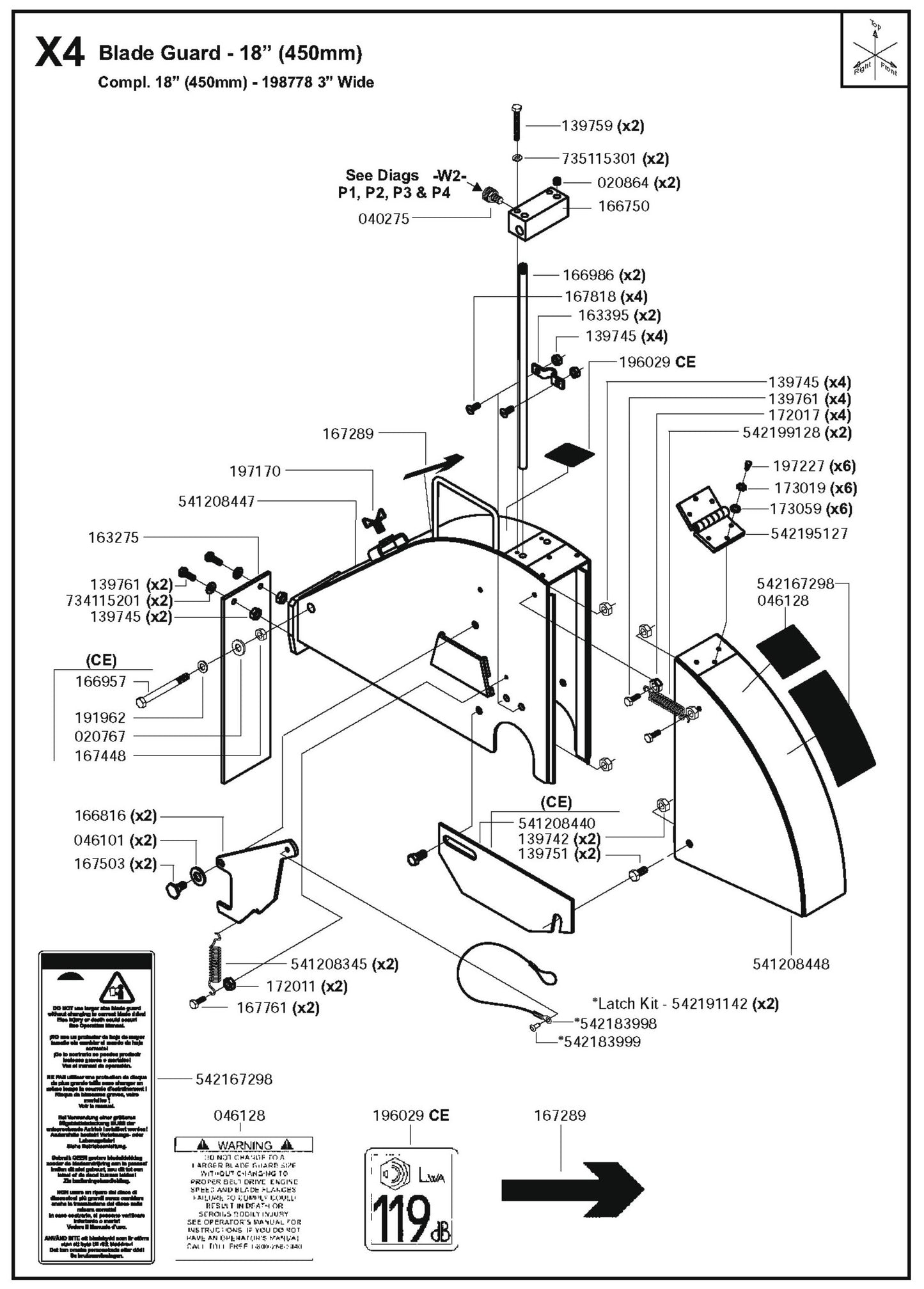 Blade Guard - 18&quot; (450mm) Parts for FS6600D By Husqvarna
