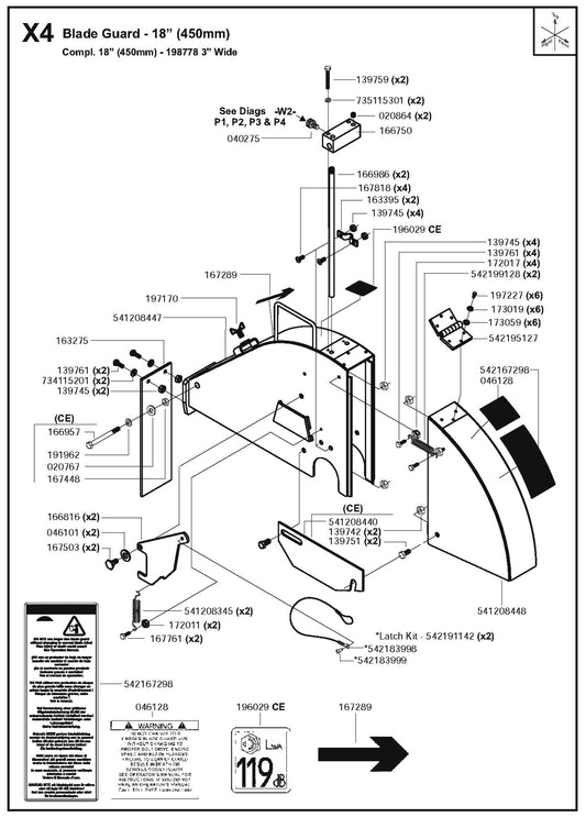 Blade Guard - 18&quot; (450mm) Parts for FS6600D By Husqvarna
