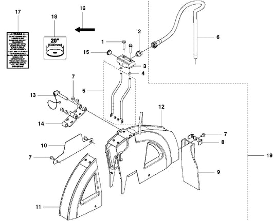 FS5000 Blade Guard 20&quot;,26&quot;,30&quot; Assembly Parts by Husqvarna