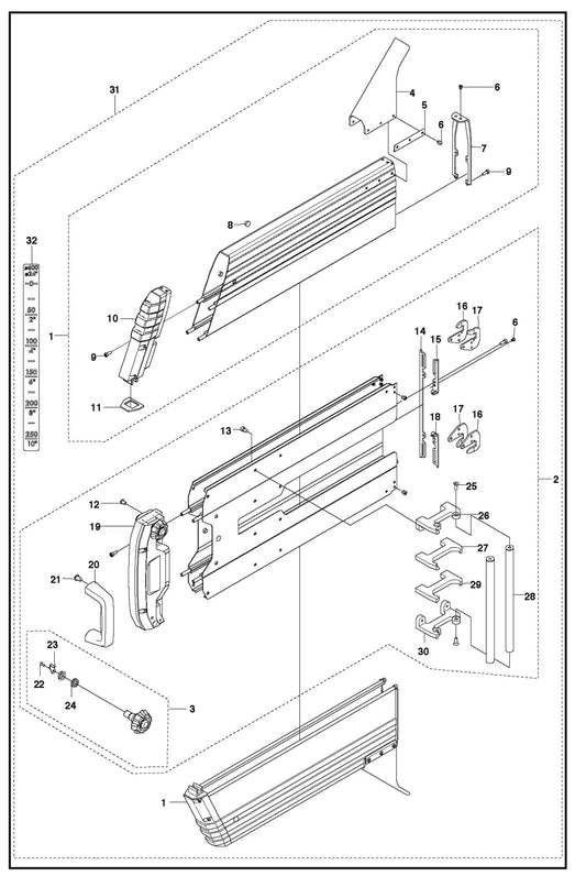 Blade Guard 600mm Parts For WS 220 By Husqvarna