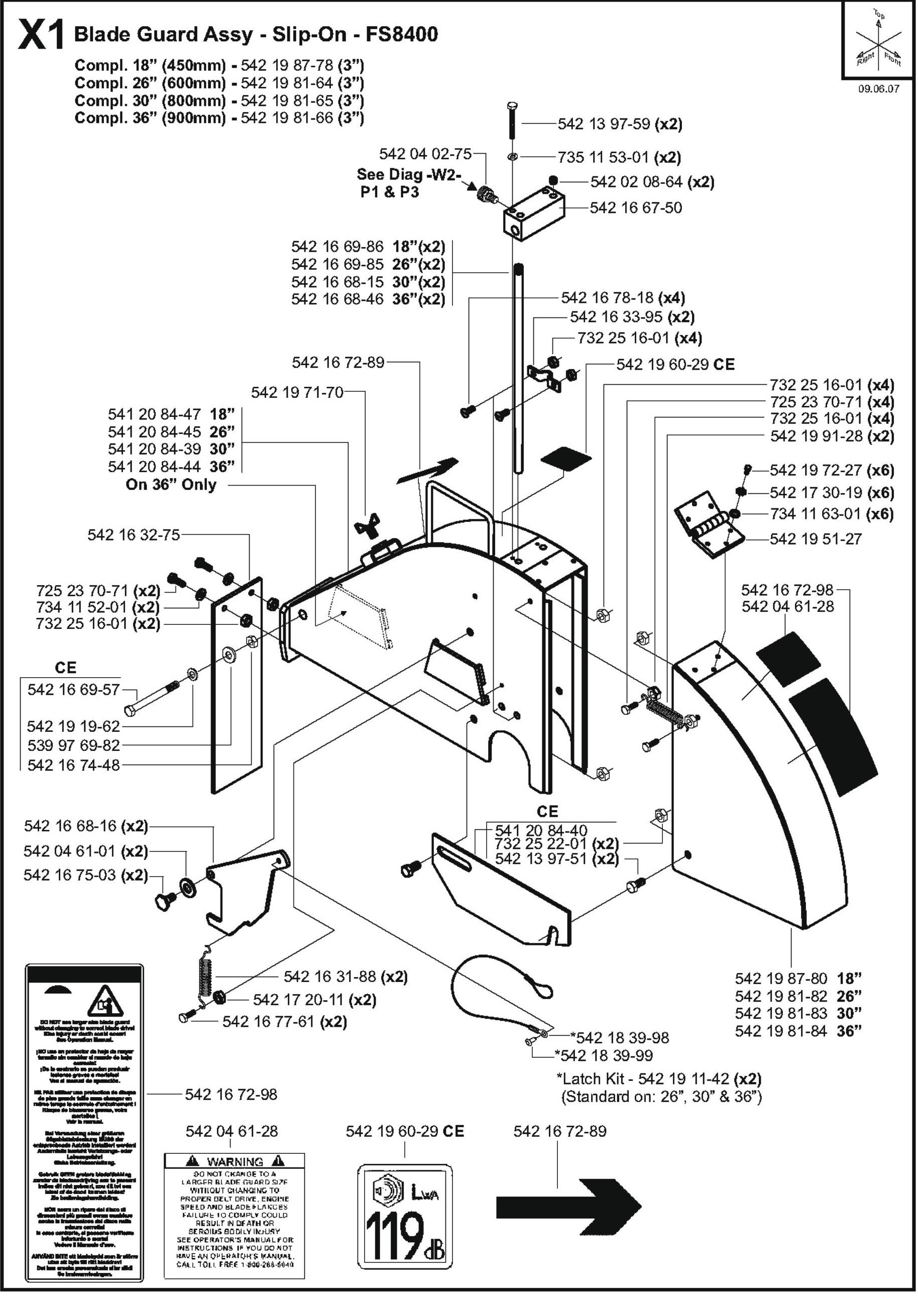 Blade Guard Assembly -Slip-On  Parts for FS8400 D By Husqvarna