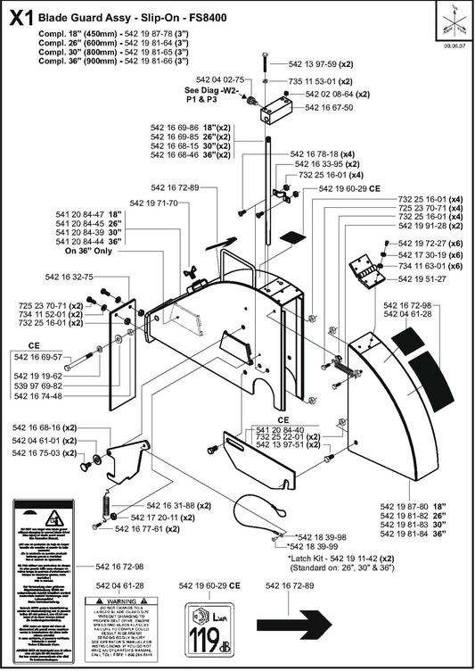 Blade Guard Assembly -Slip-On  Parts for FS8400 D By Husqvarna