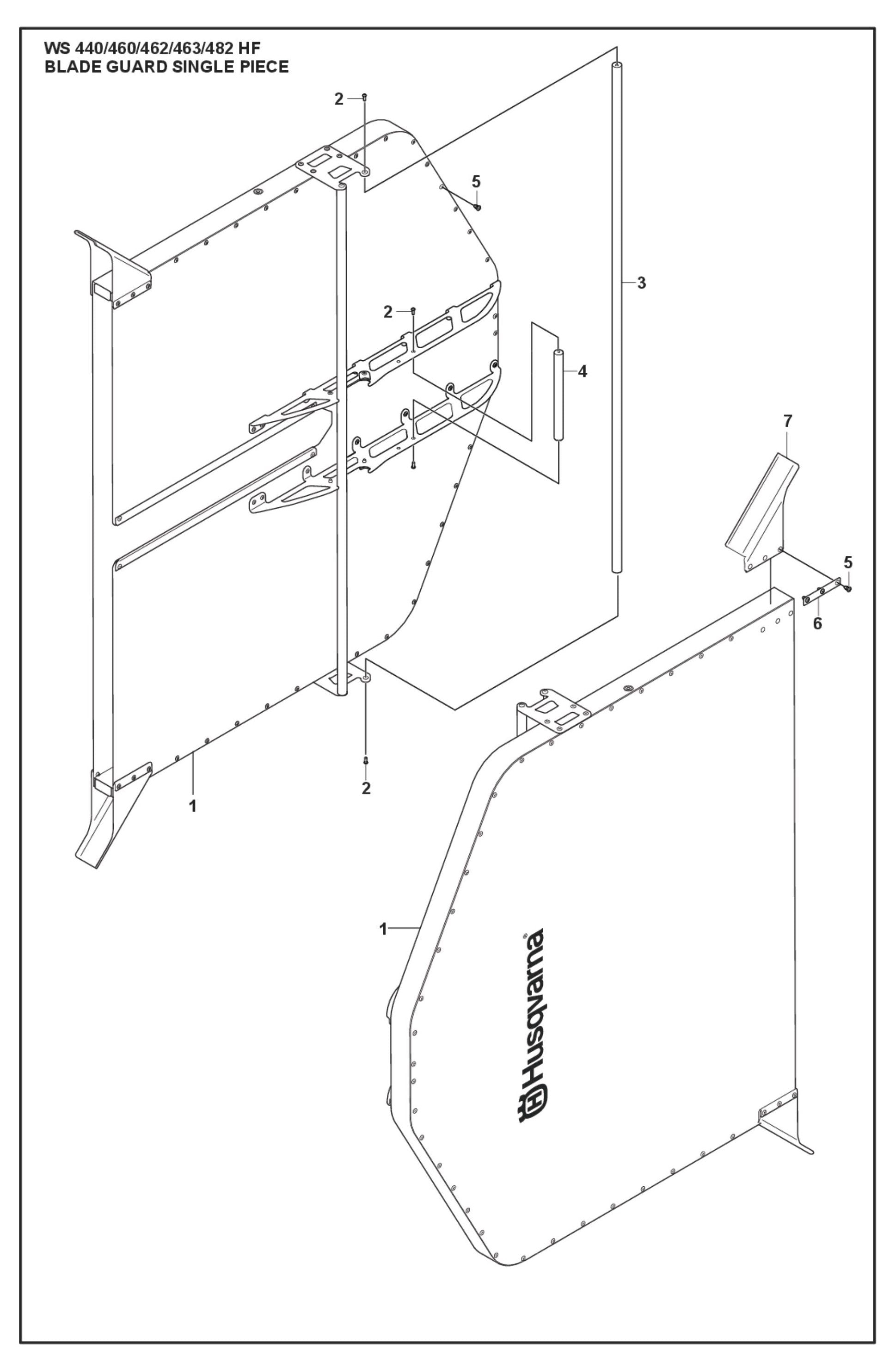 Blade Guard Single Piece Parts For WS 460 By Husqvarna