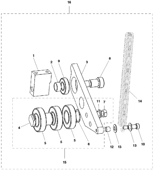 Blade Idler Pulley Assembly Parts for Soff Cut 2500 Saw by Husqvarna