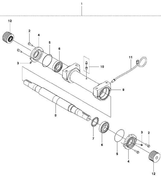 FS5000 Blade Shaft  Assembly Parts by Husqvarna