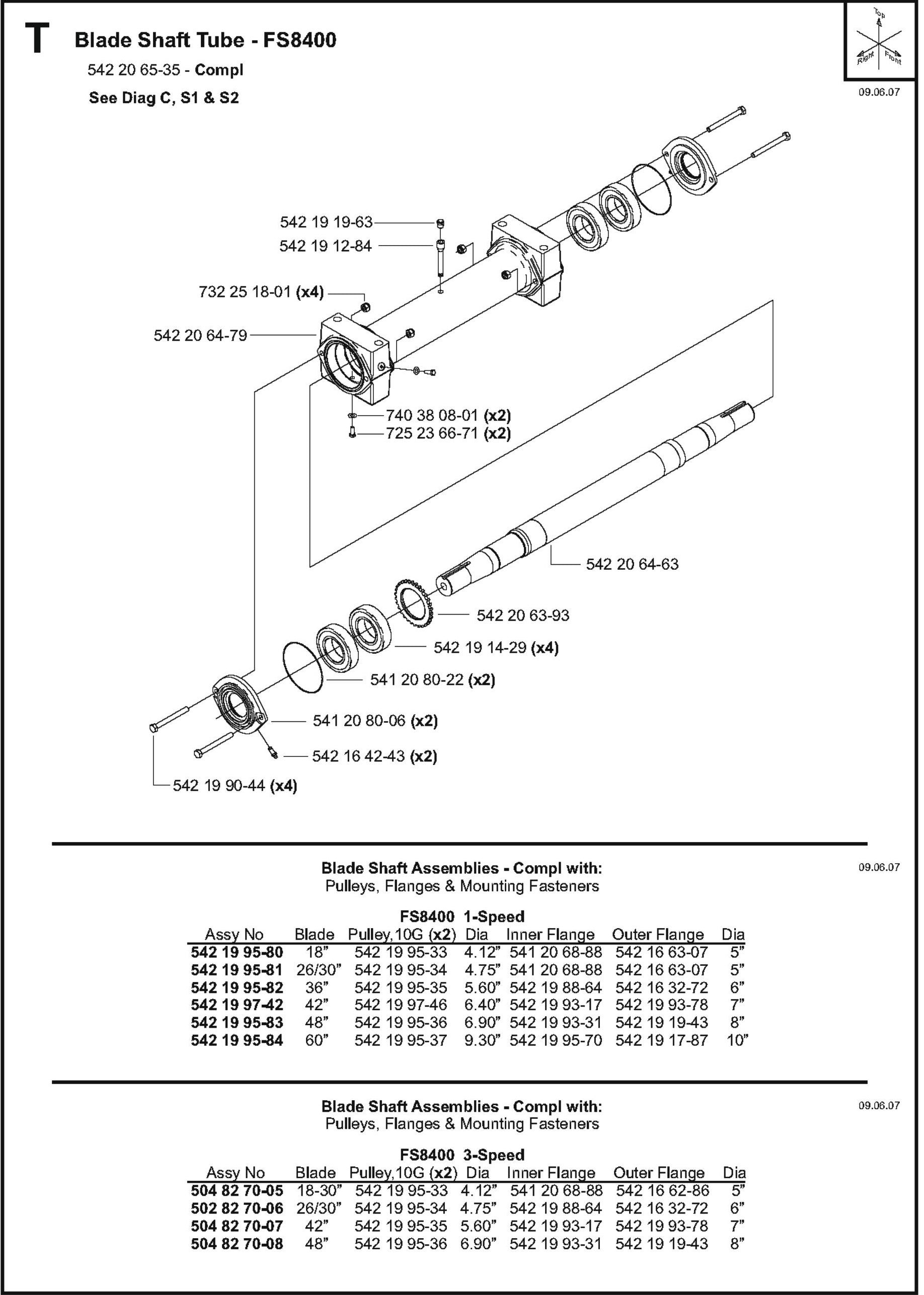 Blade Shaft Tube Parts For FS8400 D By Husqvarna