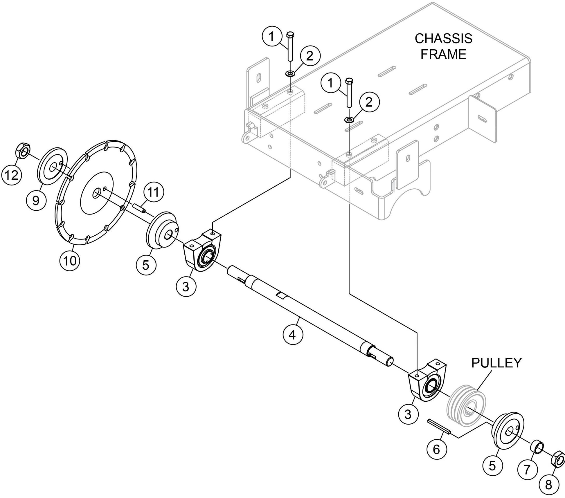 SP118 Blade Spindle Assembly Parts