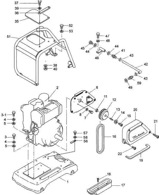 MVH150D2 Body Vibrating Plate Assembly Parts