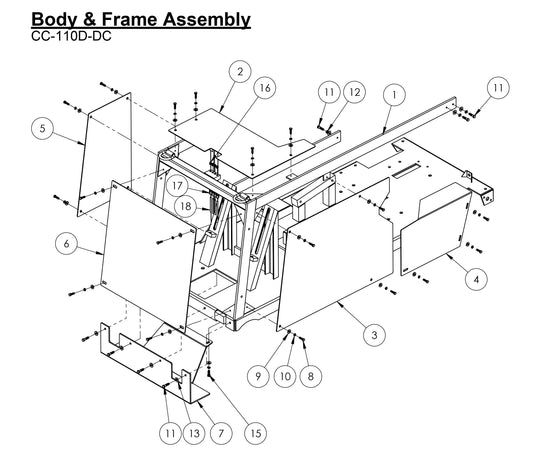 CC-110D-DC Body Panel &amp; Frame Assembly Parts
