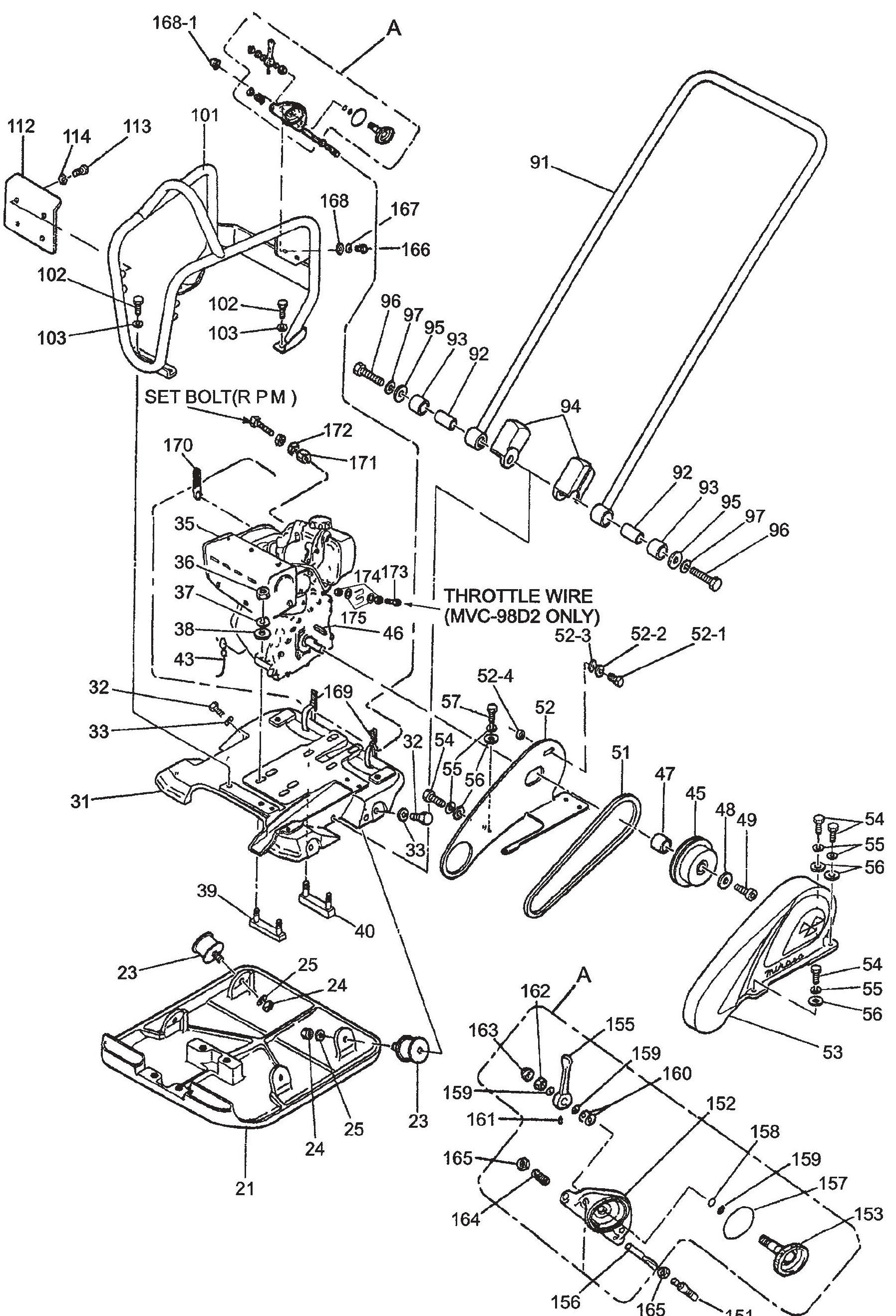 MVC98D2 Body Assembly Parts