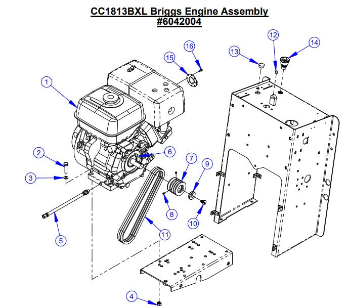 CC1813BXL Briggs Engine Assembly