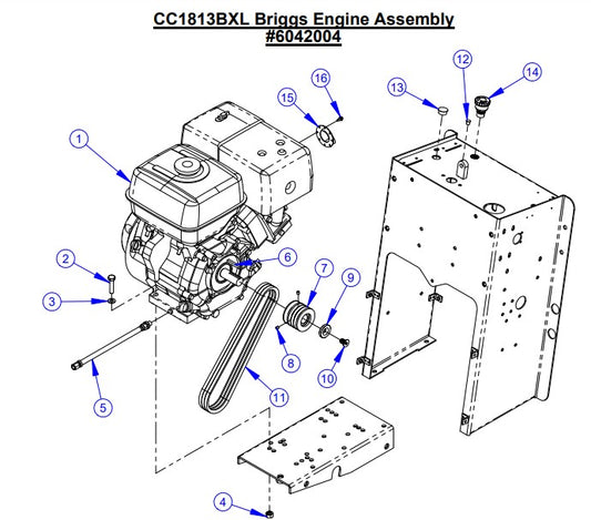 CC1813BXL Briggs Engine Assembly