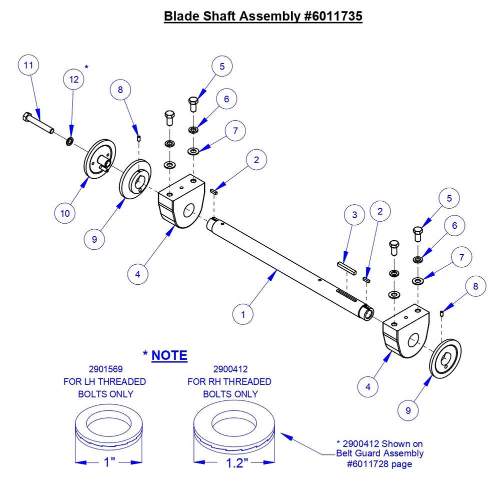 CC3538 JK Blade Shaft Assembly