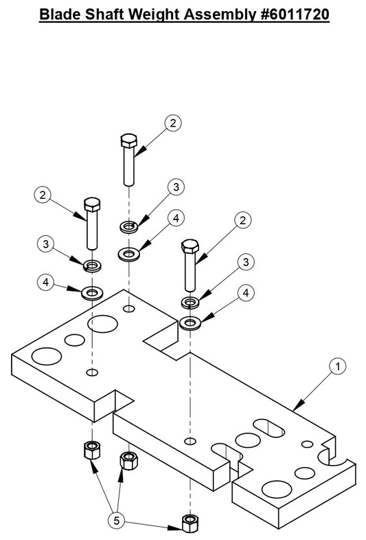 CC3538 JK Blade Shaft Weight Assembly