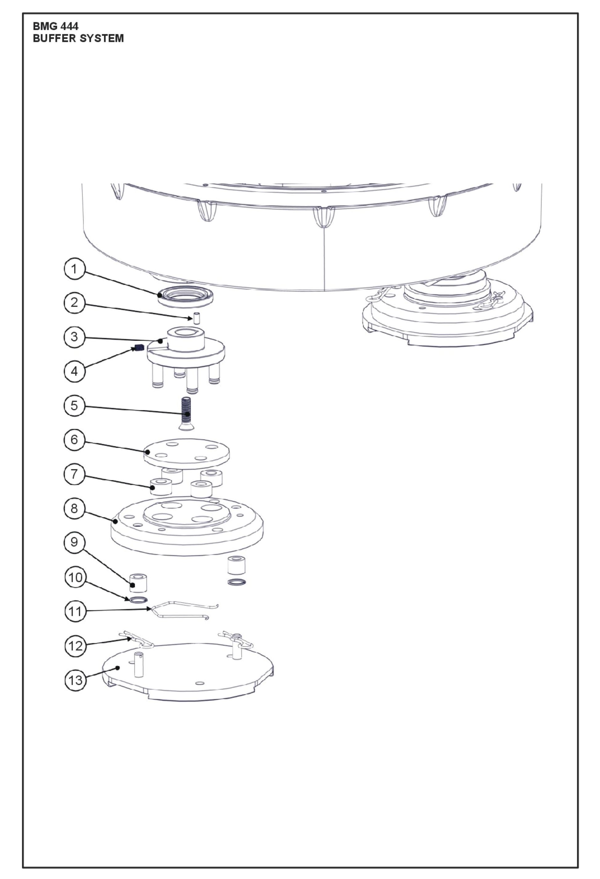 Buffer System Parts For BMG 444 By Husqvarna