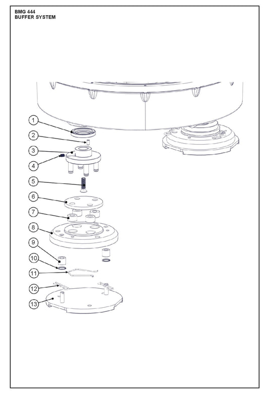 Buffer System Parts For BMG 444 By Husqvarna
