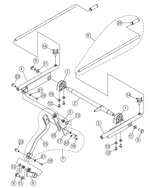 Stay-Level Handlebars Assembly Parts-PS706016, PS706020, PS706026, PS706030, PS706036 DEUTZ BF3L2011 DIESEL ENGINE