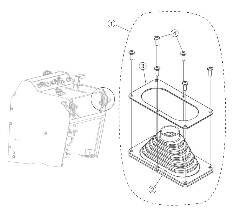 Handlebar Boot Assembly Parts-PS706016, PS706020, PS706026, PS706030, PS706036 DEUTZ BF3L2011 DIESEL ENGINE