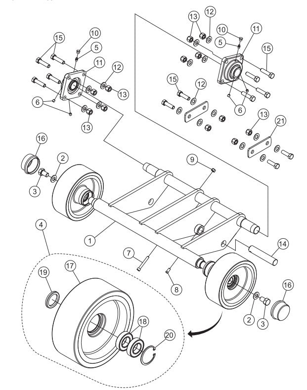 Front Axle Assembly Parts-PS706016, PS706020, PS706026, PS706030, PS706036 DEUTZ BF3L2011 DIESEL ENGINE