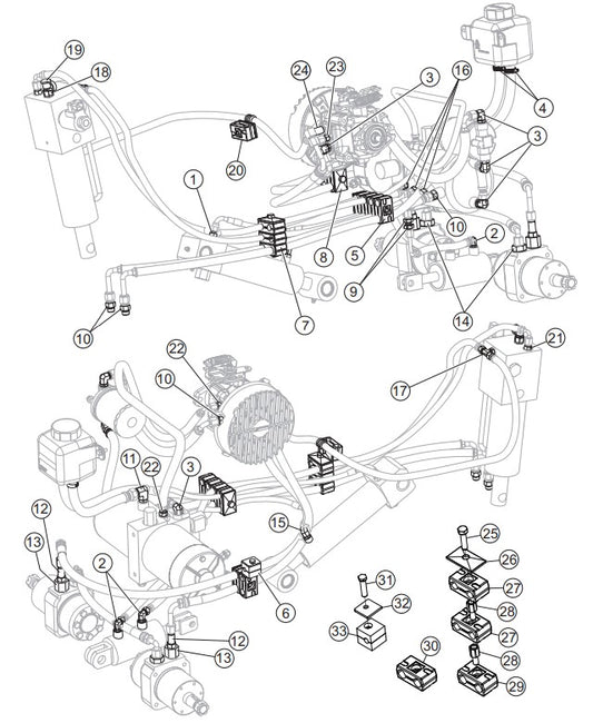 Hydraulic Fittings and Clamps Assembly Parts-PS706016, PS706020, PS706026, PS706030, PS706036 DEUTZ BF3L2011 DIESEL ENGINE