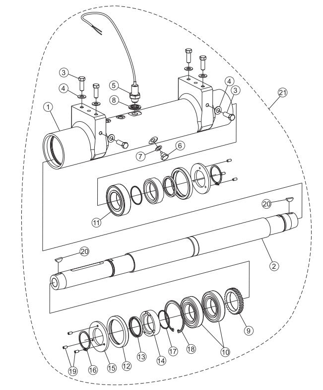 Bladeshaft Assembly Parts-PS706016, PS706020, PS706026, PS706030, PS706036 DEUTZ BF3L2011 DIESEL ENGINE