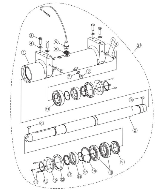 Bladeshaft Assembly Parts-PS706016, PS706020, PS706026, PS706030, PS706036 DEUTZ BF3L2011 DIESEL ENGINE