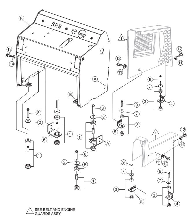 Console Mounts Assembly Parts-PS706016, PS706020, PS706026, PS706030, PS706036 DEUTZ BF3L2011 DIESEL ENGINE